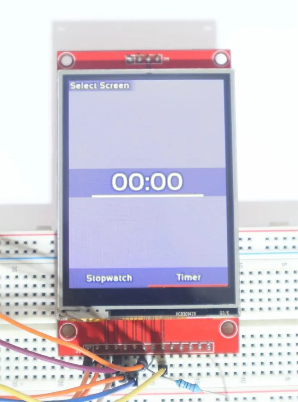 LCD Module Breadboard
