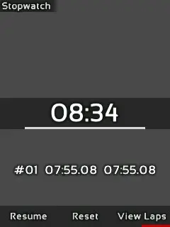 Stopwatch View Laps